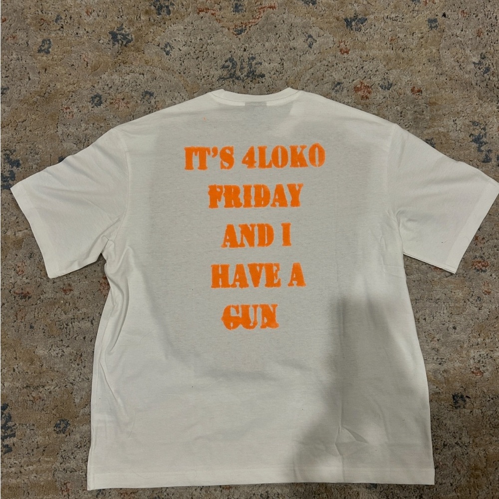4loko White and Orange T-Shirt